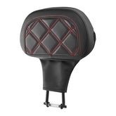 C.C. RIDER Touring Seat Driver Passenger Seat With Backrest For Harley Glide Street Glide Road King Road Glide Electra Glide, Black Red, 2014-2023